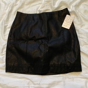 Free Peopl Faux Leather Skirt